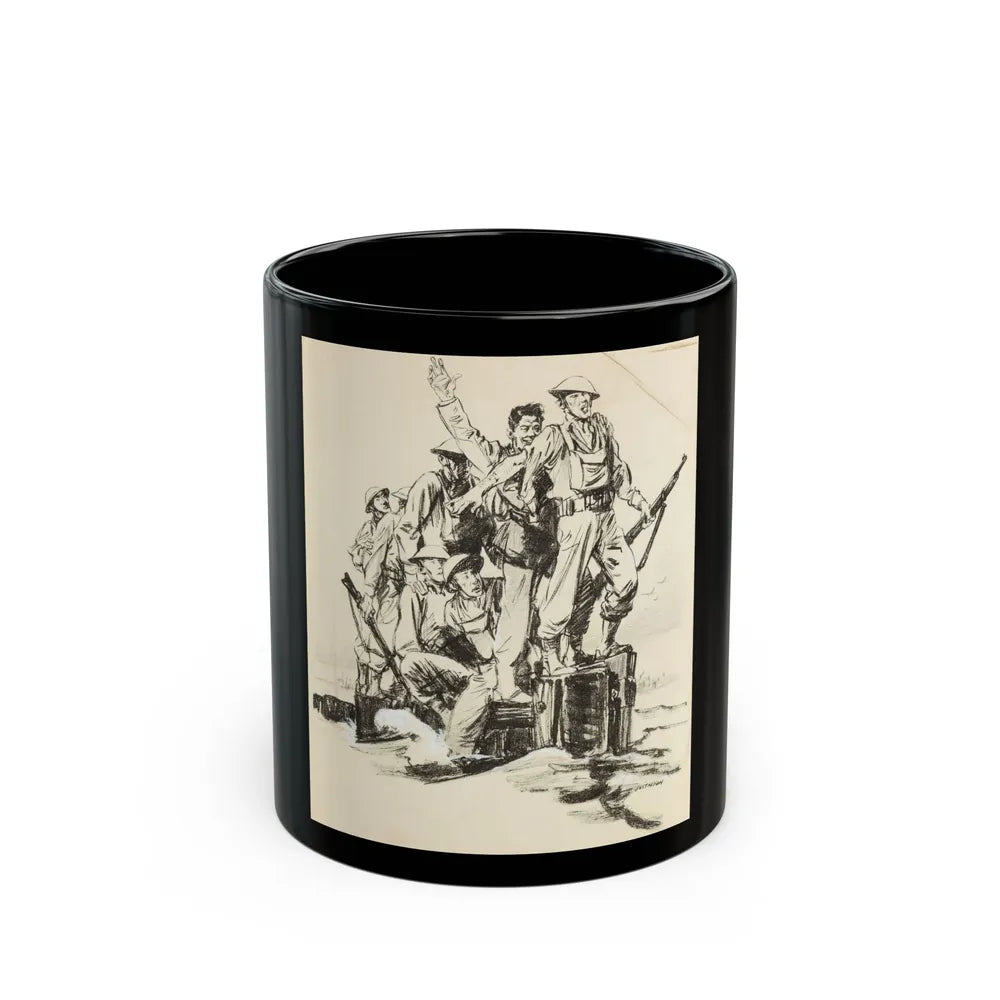 Blue Book Magazine Story Illustration - Black Coffee Mug-11oz-Go Mug Yourself