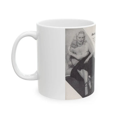 Norma Sykes #153 - 66 PHOTOGRAPHS OF Sabrina U.K. Pocket Mag. Pages 36 & 37 (Vintage Female Icon) White Coffee Mug-Go Mug Yourself