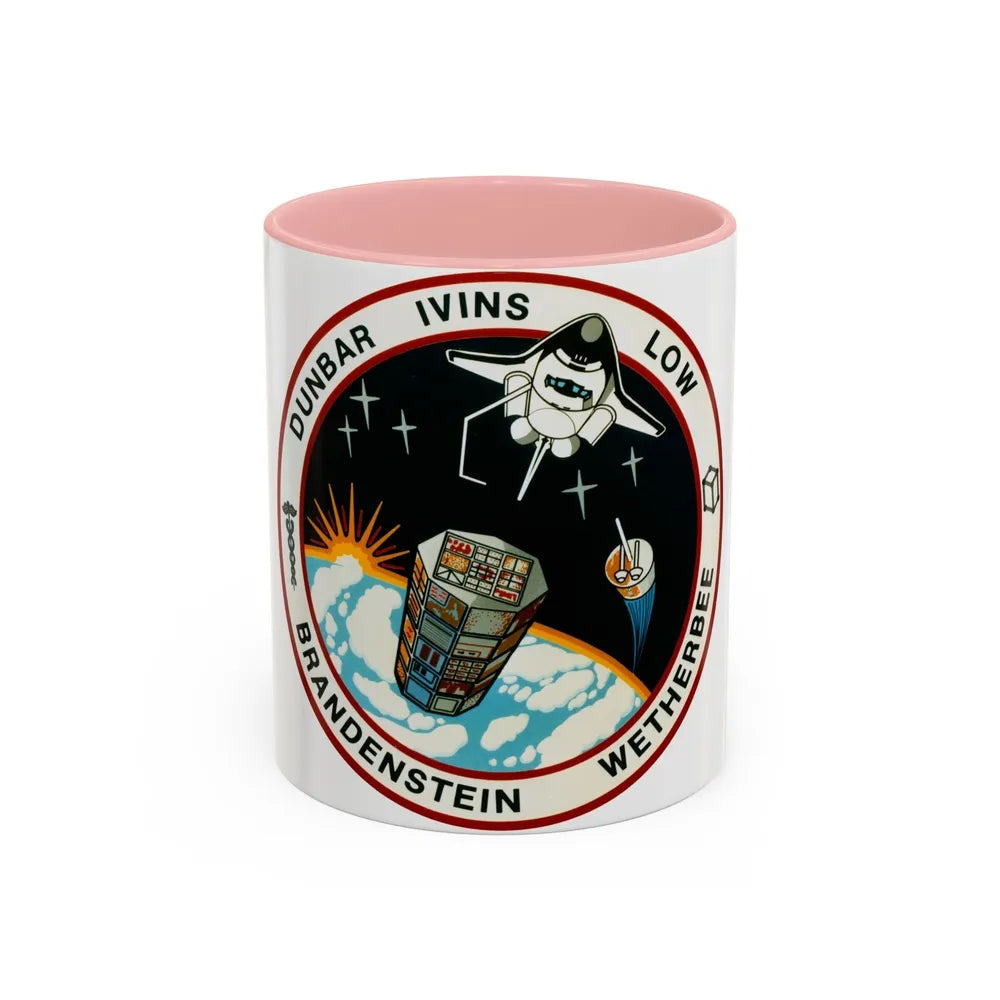 STS 32 (NASA) Accent Coffee Mug-11oz-Pink-Go Mug Yourself