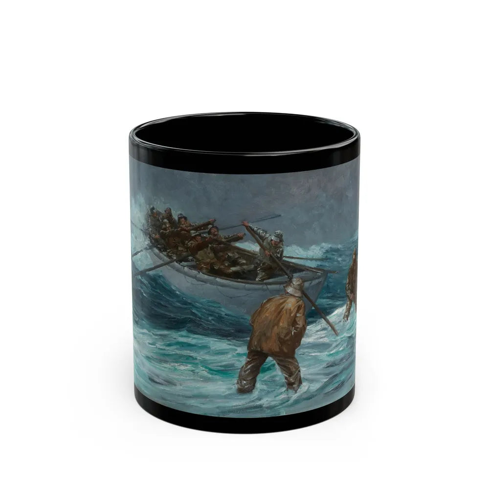 Coming Ashore, 1929 - Black Coffee Mug-11oz-Go Mug Yourself