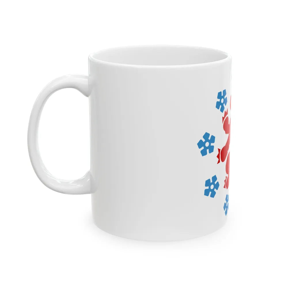 Flag of the German speaking community Belgium - White Coffee Mug-Go Mug Yourself