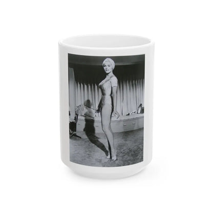 Julie Newmar #91 (Vintage Female Icon) White Coffee Mug-15oz-Go Mug Yourself