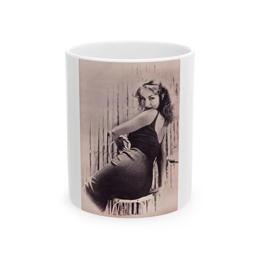 Julie Newmar #404 (Vintage Female Icon) White Coffee Mug-11oz-Go Mug Yourself