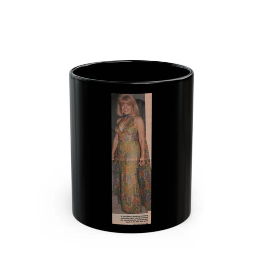 Terry Moore #526 - 3x9.75 Magazine Page Photo Clipping (Vintage Female Icon) Black Coffee Mug-11oz-Go Mug Yourself