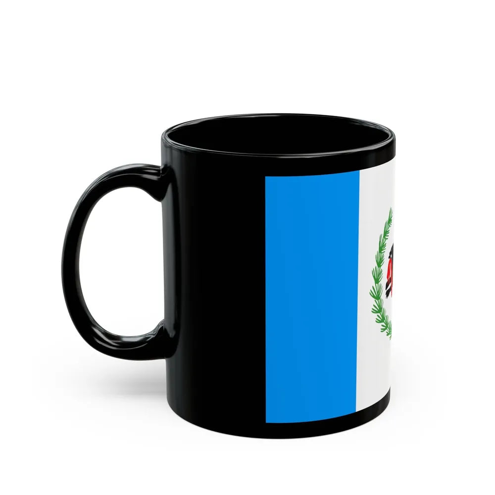 Flag of Irkutsk Oblast Russia - Black Coffee Mug-Go Mug Yourself