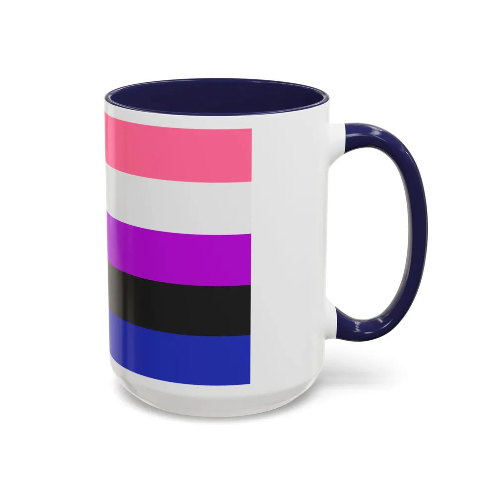 Genderfluidity Pride Flag - Accent Coffee Mug-Go Mug Yourself