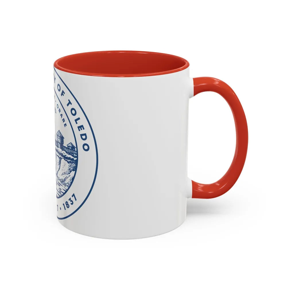 Seal of Toledo Ohio - Accent Coffee Mug-Go Mug Yourself