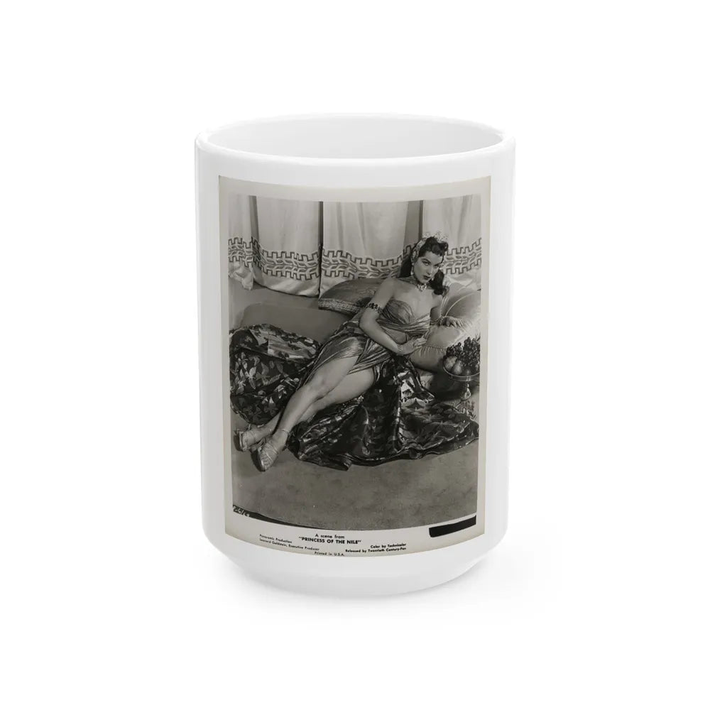 Debra Paget #53 1 (Vintage Female Icon) White Coffee Mug-15oz-Go Mug Yourself