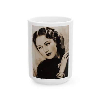 Fay Wray #211 (Vintage Female Icon) White Coffee Mug-15oz-Go Mug Yourself