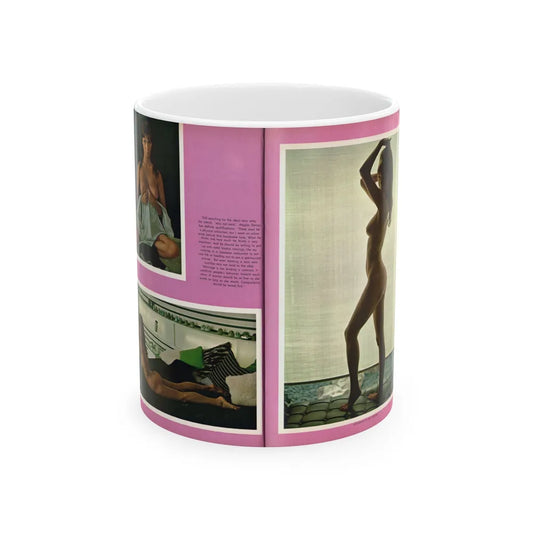 Victoria Vetri #162 - Victoria as Angela Dorian from Playboy Spread in May 1968 (Vintage Female Icon) White Coffee Mug-11oz-Go Mug Yourself