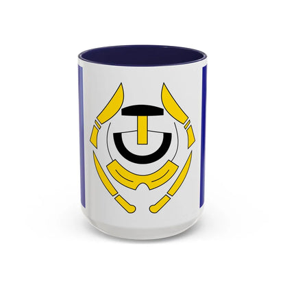 Flag of Arviat Canada - Accent Coffee Mug-15oz-Navy-Go Mug Yourself