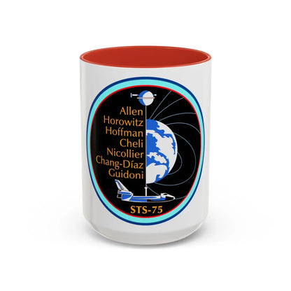 STS 75 (NASA) Accent Coffee Mug-15oz-Red-Go Mug Yourself