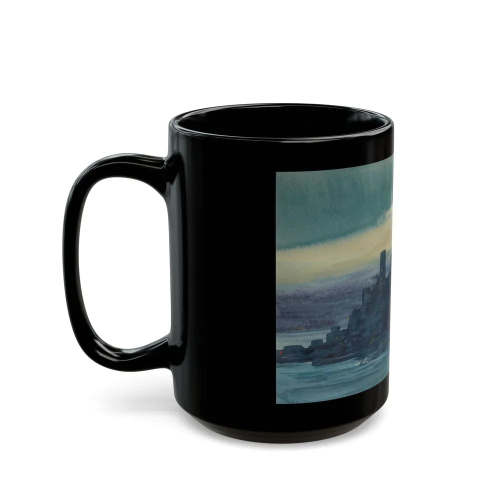 Brooklyn Promenade-Looking West - Black Coffee Mug-Go Mug Yourself