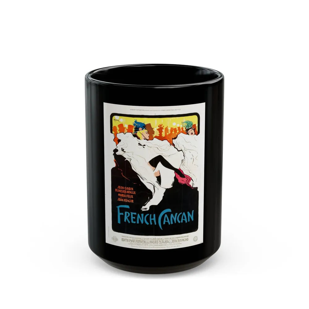 French Cancan (1955), poster - Black Coffee Mug-15oz-Go Mug Yourself