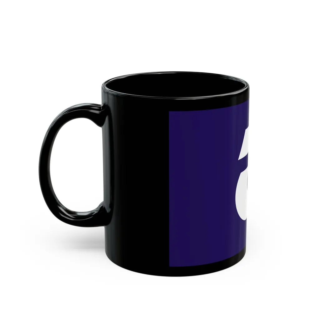 Flag of Komae Tokyo Japan - Black Coffee Mug-Go Mug Yourself