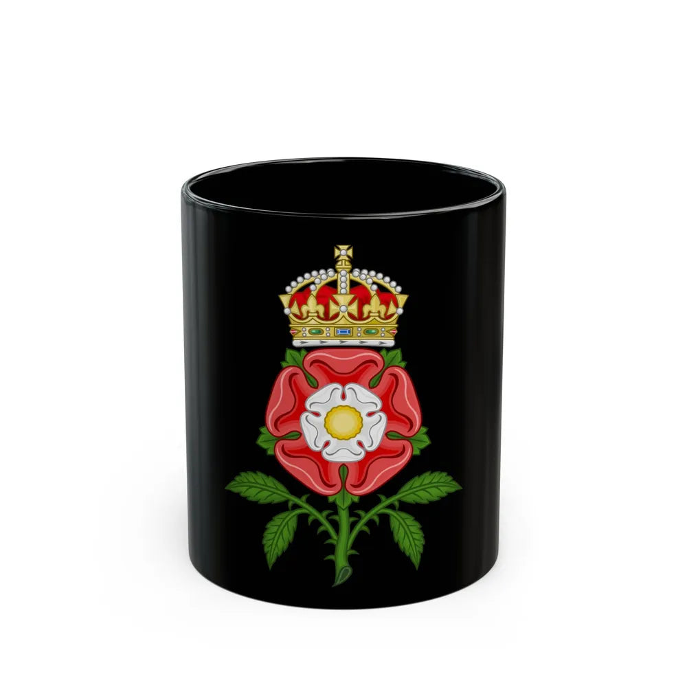 Tudor Rose (Tudor Heraldry) - Black Coffee Mug-11oz-Go Mug Yourself