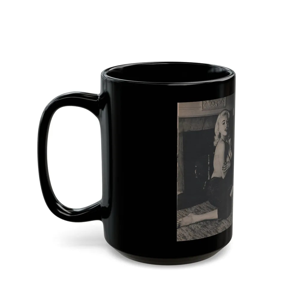 Jayne Mansfield #300 - JAYNE Pocket Magazine Pages 44 & 45 (Vintage Female Icon) Black Coffee Mug-Go Mug Yourself