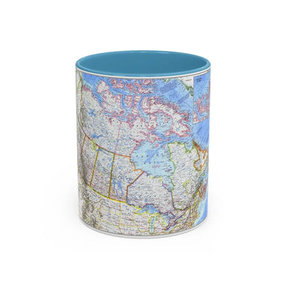 Canada (1972) (Map) Accent Coffee Mug-11oz-Light Blue-Go Mug Yourself