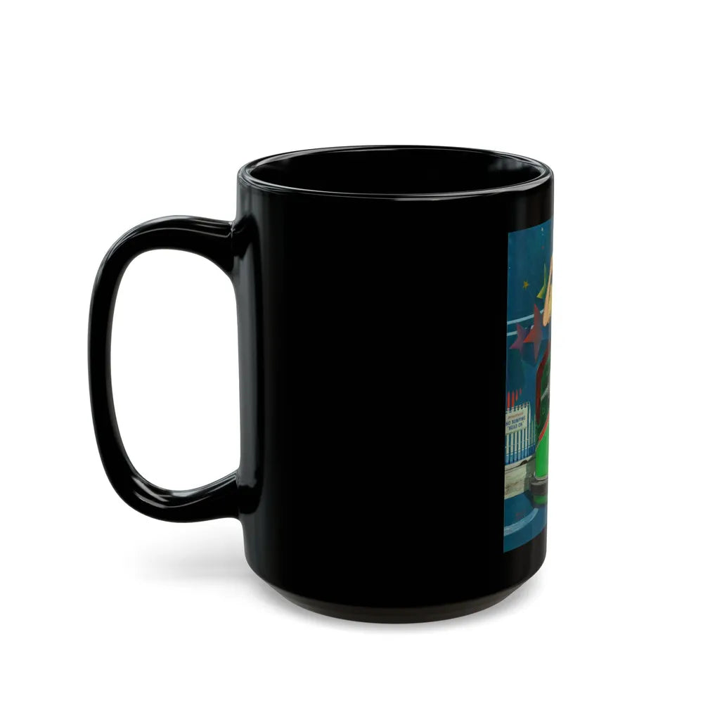 Bump Mobile, The Saturday Evening Post cover, June 22, 1940 - Black Coffee Mug-Go Mug Yourself