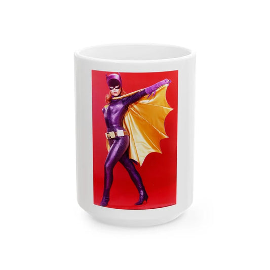 Yvonne Craig #44 - Batgirl Photo (Vintage Female Icon) White Coffee Mug-15oz-Go Mug Yourself