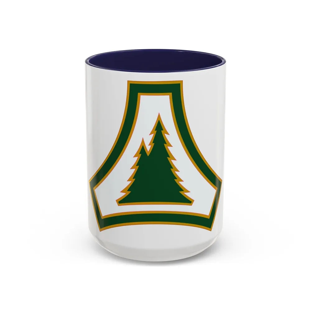 Fort McCoy (U.S. Army) Accent Coffee Mug-15oz-Navy-Go Mug Yourself