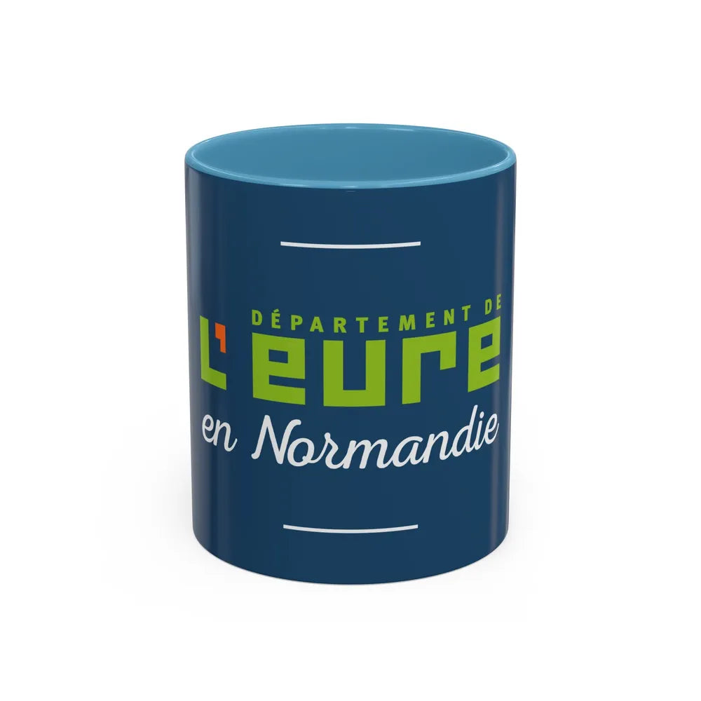 Flag of Eure France - Accent Coffee Mug-11oz-Light Blue-Go Mug Yourself