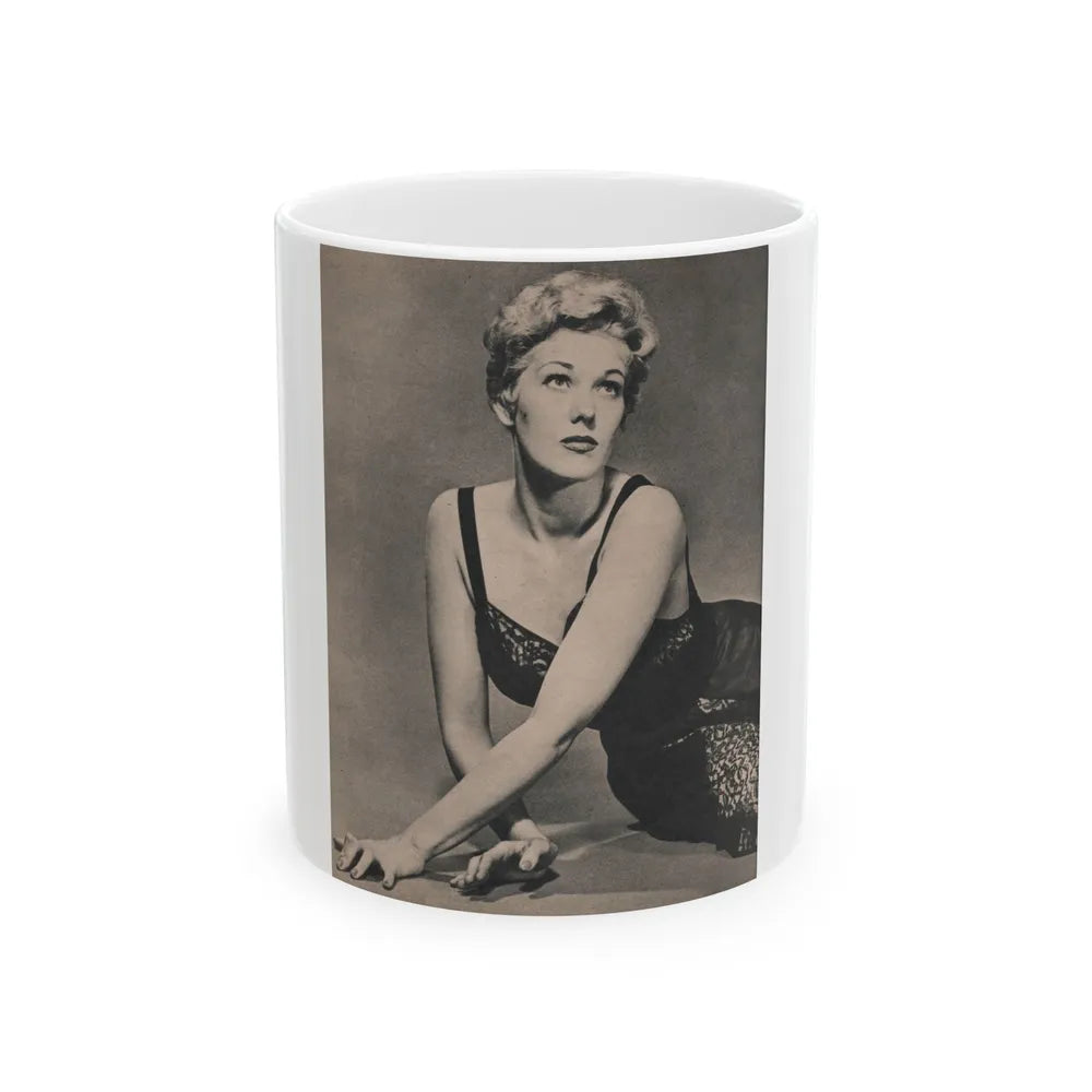 Kim Novak #383 - Fabulous Females Mag. Issue #1 '55 - 1 B&W Photo (Vintage Female Icon) White Coffee Mug-11oz-Go Mug Yourself