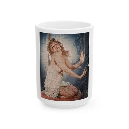 Julie Newmar #385 (Vintage Female Icon) White Coffee Mug-15oz-Go Mug Yourself