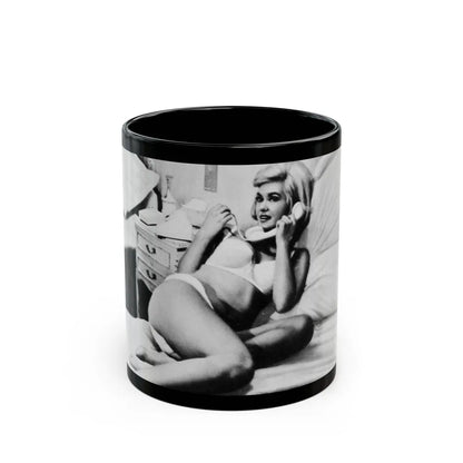 Janette Scott #28 (Vintage Female Icon) Black Coffee Mug-11oz-Go Mug Yourself