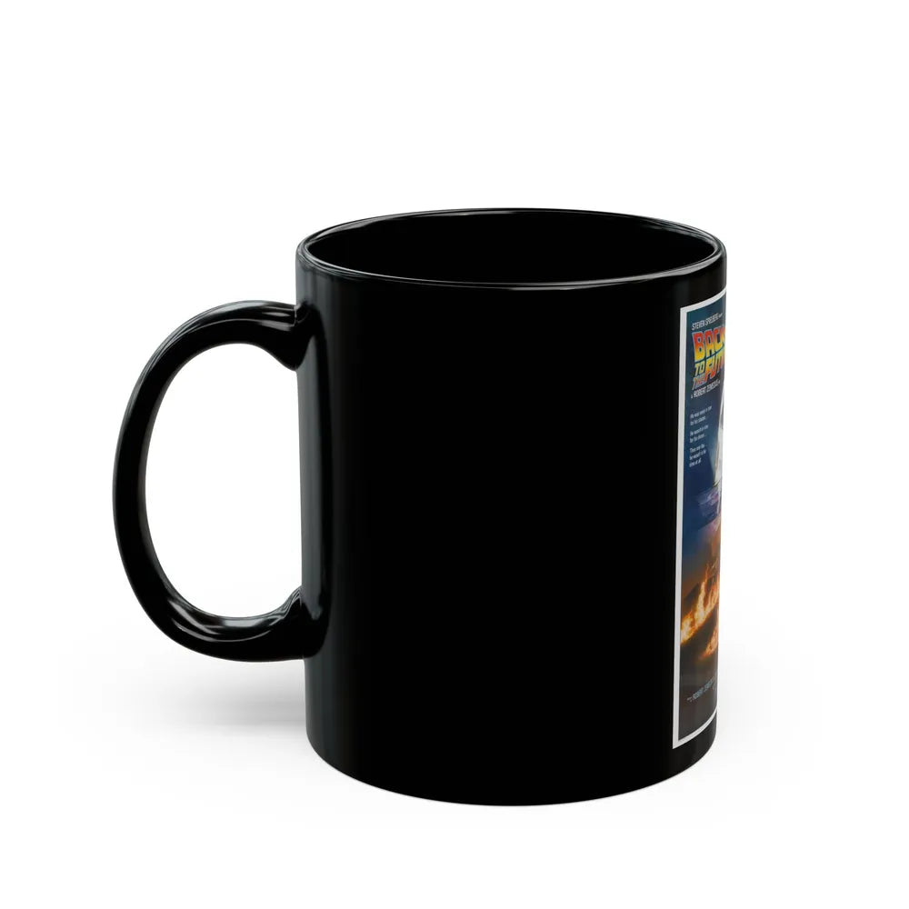 BACK TO THE FUTURE 1985 Movie Poster - Black Coffee Mug-Go Mug Yourself