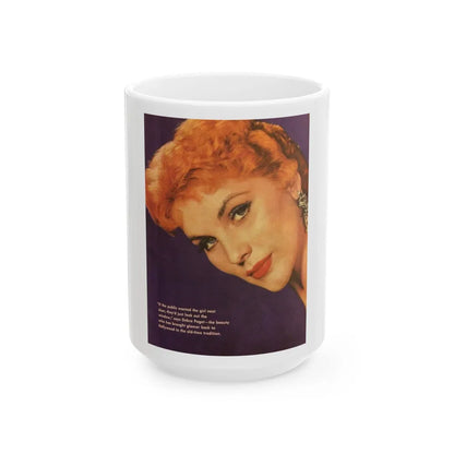 Debra Paget #618 (Vintage Female Icon) White Coffee Mug-15oz-Go Mug Yourself