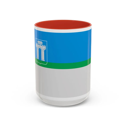 Flag of Rivne Ukraine - Accent Coffee Mug-15oz-Red-Go Mug Yourself