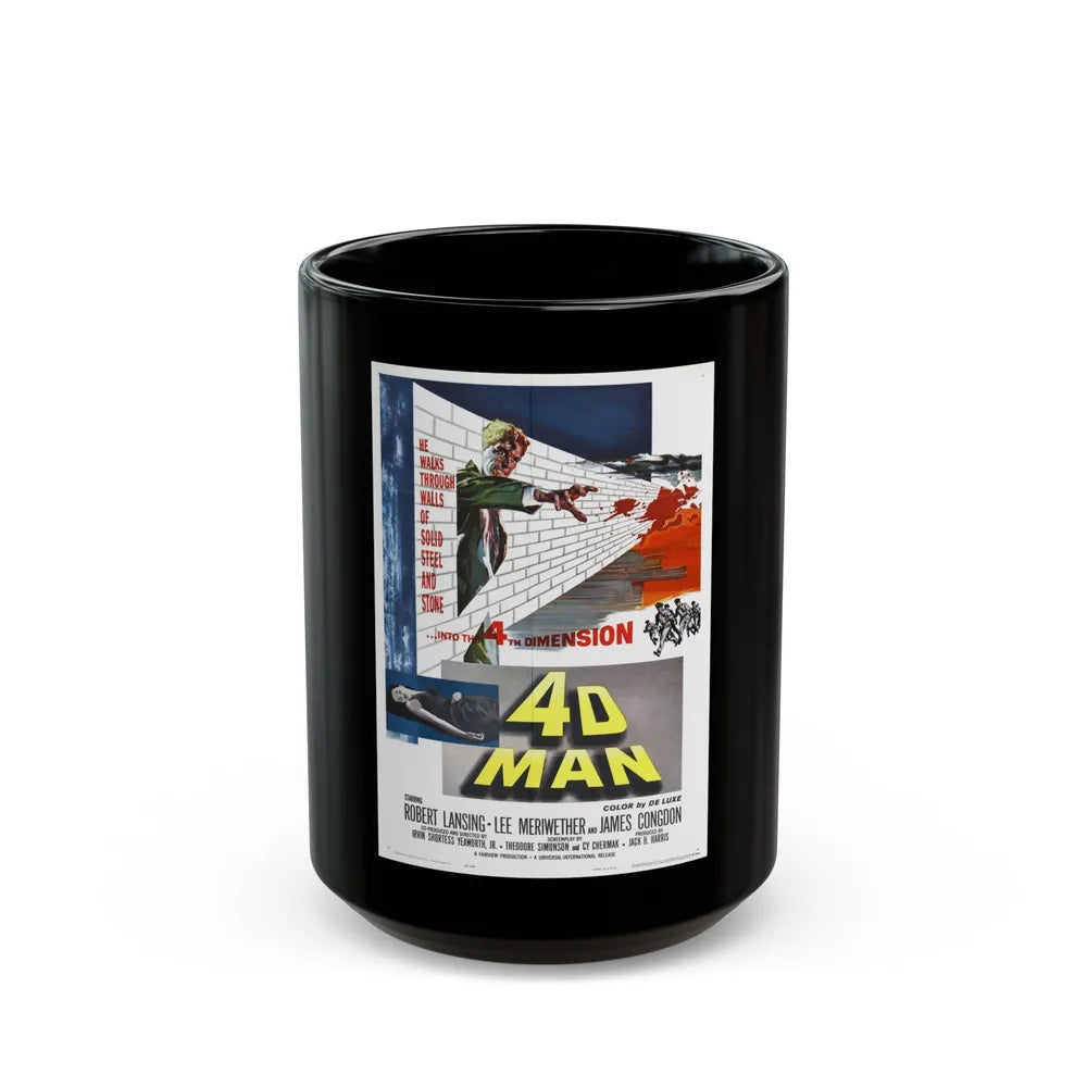 4D MAN 1959 Movie Poster - Black Coffee Mug-15oz-Go Mug Yourself