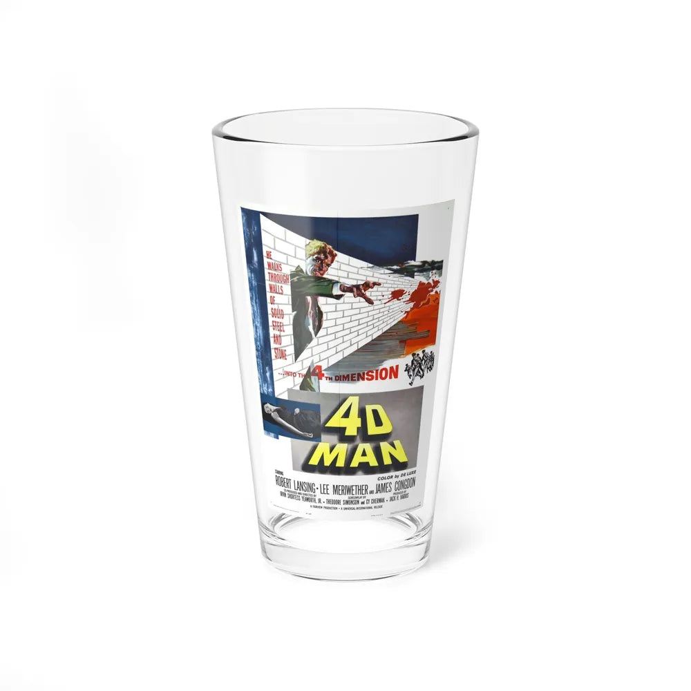 4D MAN 1959 Movie Poster - Pint Glass 16oz-16oz-Go Mug Yourself