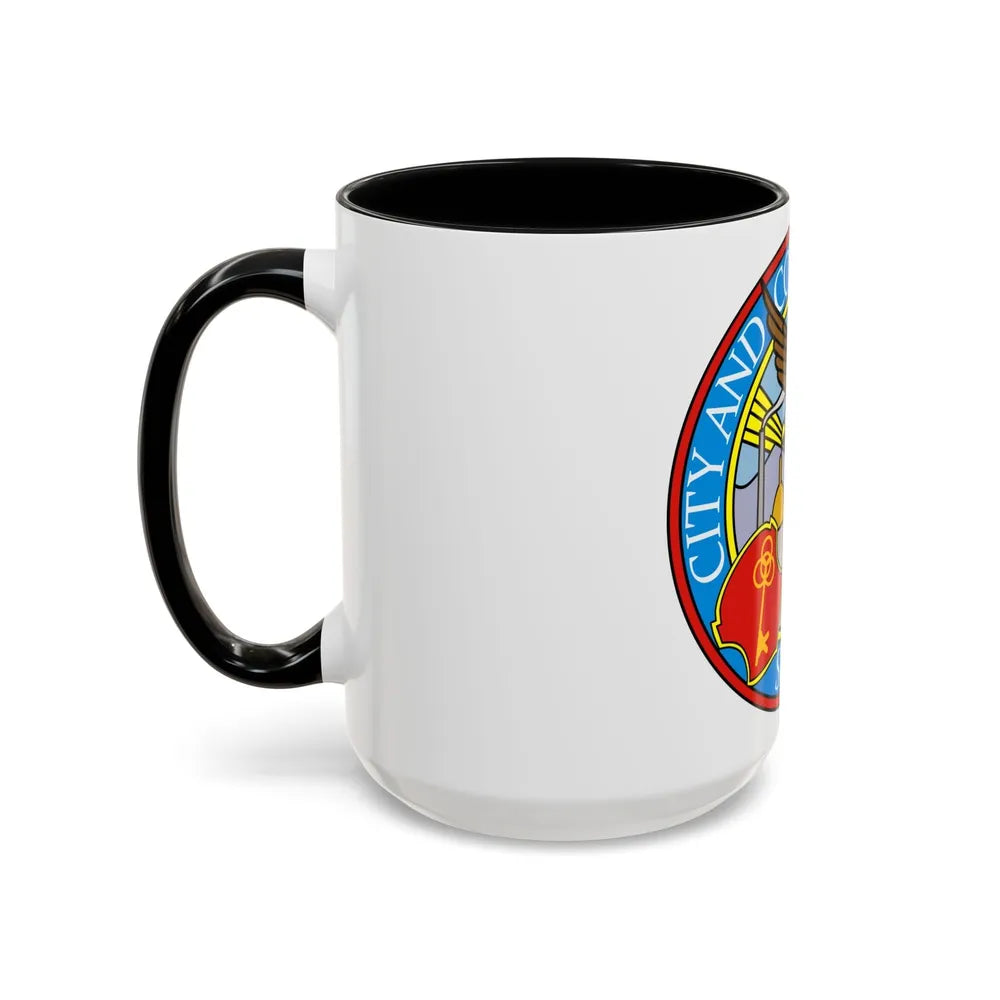 Seal of Denver - Accent Coffee Mug-Go Mug Yourself