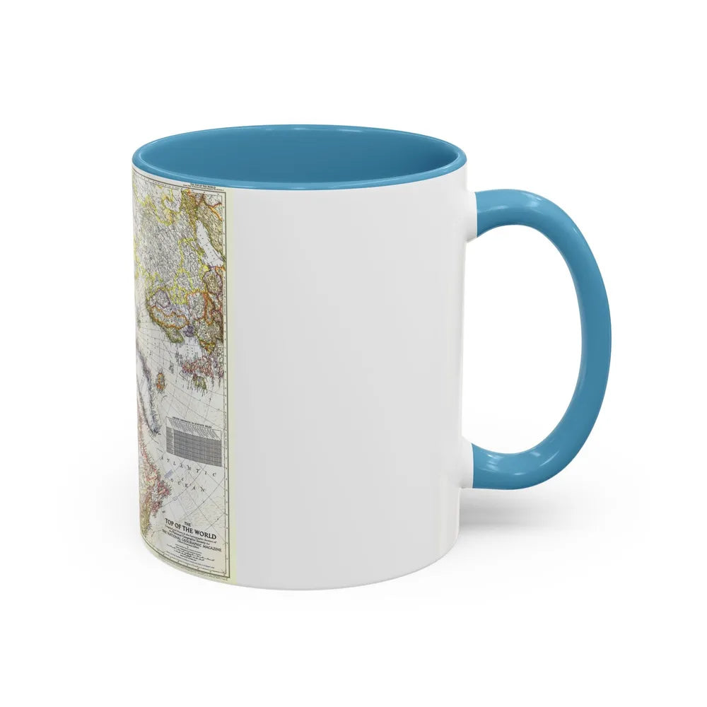 Top Of The World (1949) (Map) Accent Coffee Mug-Go Mug Yourself