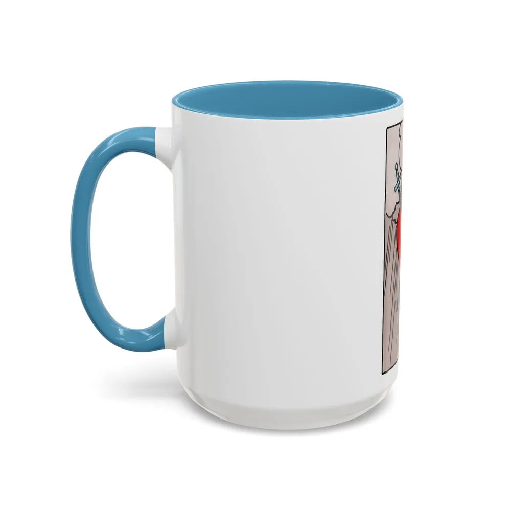 The 3 of Swords (Tarot Card) Accent Coffee Mug-Go Mug Yourself