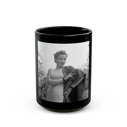 Carol Ohmart #34 (Vintage Female Icon) Black Coffee Mug-15oz-Go Mug Yourself