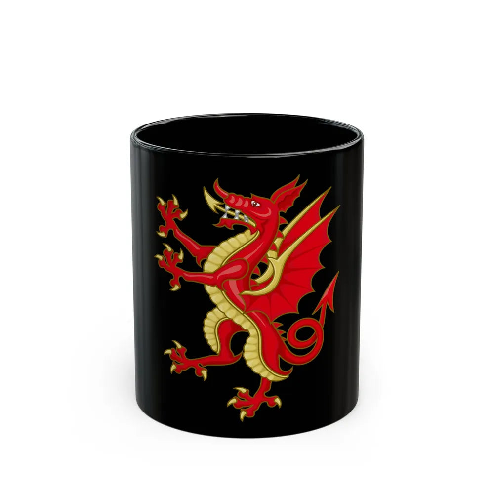 Tudor Dragon Badge - Black Coffee Mug-11oz-Go Mug Yourself