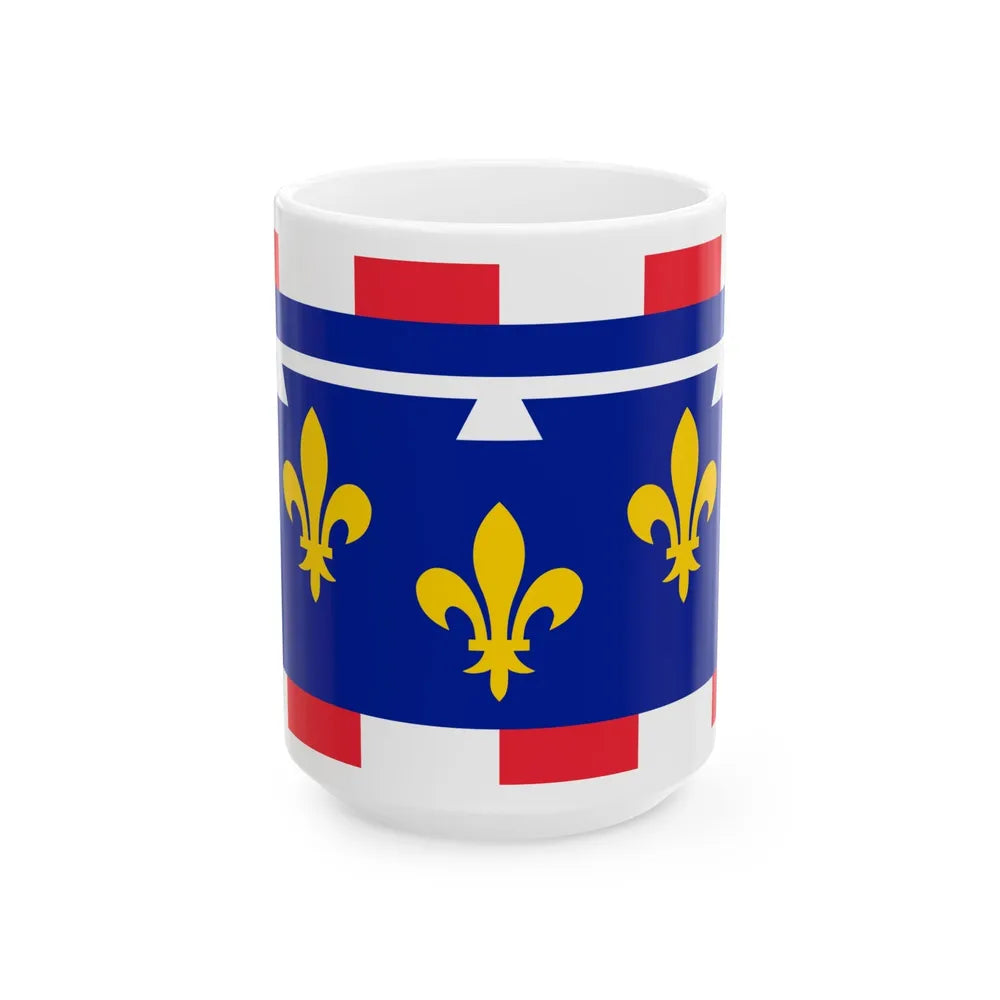 Flag of Centre Val de Loire France 2 - White Coffee Mug-15oz-Go Mug Yourself