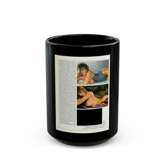 Linda Blair #217 - Topless (Vintage Female Icon) Black Coffee Mug-15oz-Go Mug Yourself