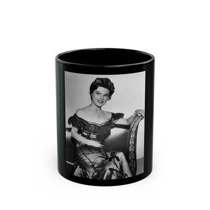 Kathleen Crowley #19 (Vintage Female Icon) Black Coffee Mug-11oz-Go Mug Yourself