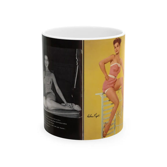 Debra Paget #597 - Modern Screen Pin-Ups Magazine Issue #1 (Vintage Female Icon) White Coffee Mug-11oz-Go Mug Yourself