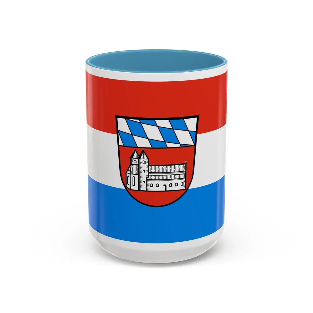 Flag of Cham Germany - Accent Coffee Mug-15oz-Light Blue-Go Mug Yourself