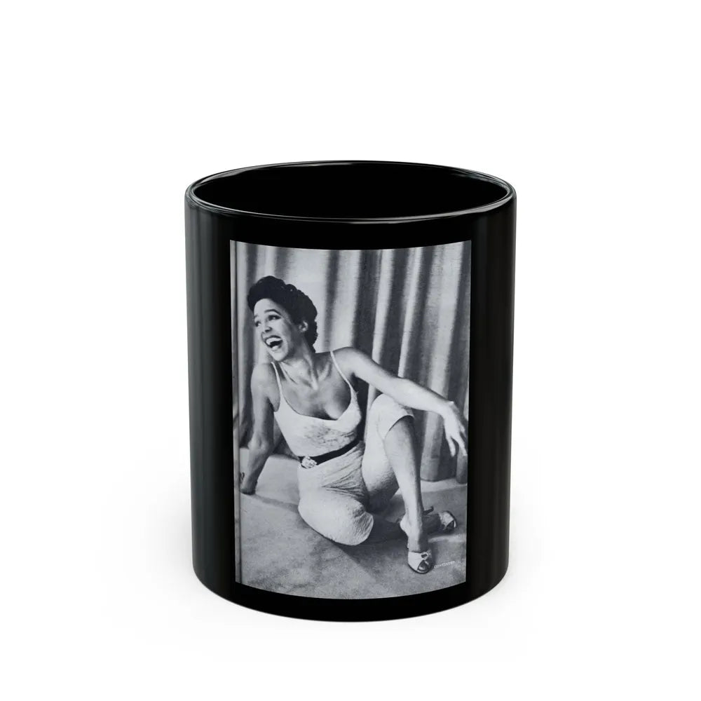 Dorothy Dandridge #97 - Photo on Page 95 cropped from Pageant Digest Mag. June '55 (Vintage Female Icon) Black Coffee Mug-11oz-Go Mug Yourself