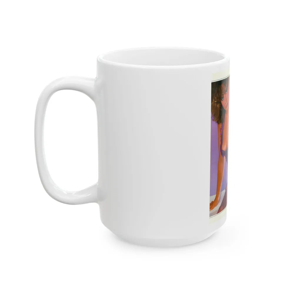 Linda Blair #218 - Partially Topless (Vintage Female Icon) White Coffee Mug-Go Mug Yourself