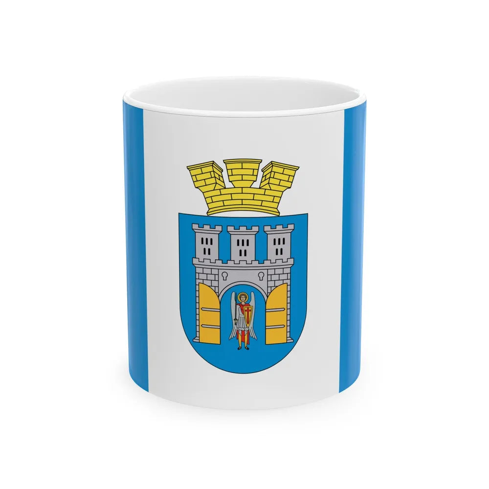 Flag of Ivano Frankivsk Ukraine - White Coffee Mug-11oz-Go Mug Yourself