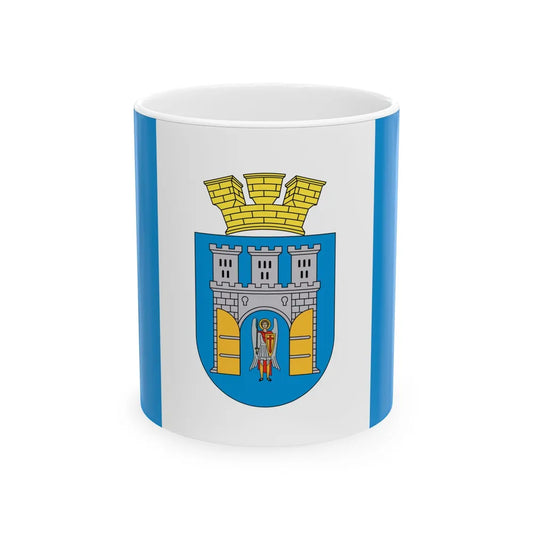 Flag of Ivano Frankivsk Ukraine - White Coffee Mug-11oz-Go Mug Yourself