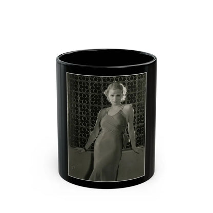 Gloria Stuart #04 (Vintage Female Icon) Black Coffee Mug-11oz-Go Mug Yourself