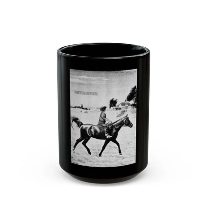 Crazy Over Horses, Calling All Girls, August 1946 - Black Coffee Mug-15oz-Go Mug Yourself